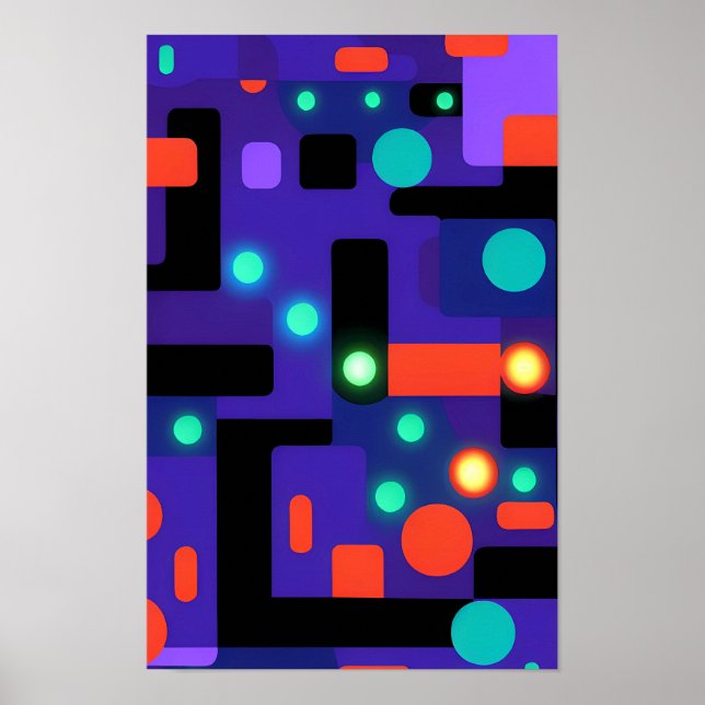Ken Gauge Fractolumineering Abstract Design Poster (Front)