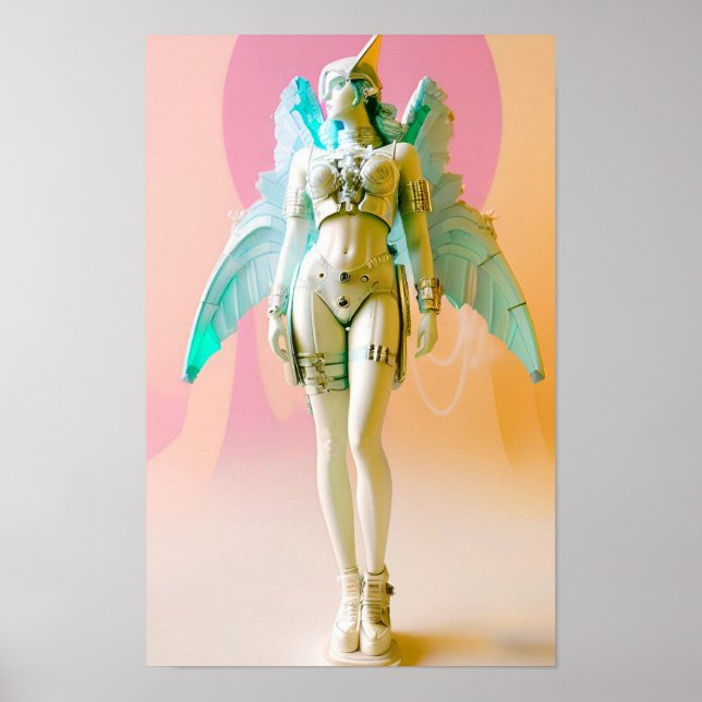 Ken Gauge Future Perfect Vapowave Angel Poster (Front)