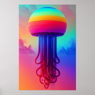 Ken Gauge Jellyfish of the Sky Poster