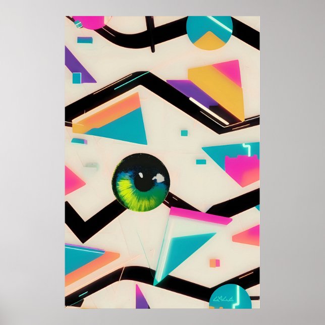 Ken Gauge Memphis Design Group Popsicle Eyeball Poster (Front)