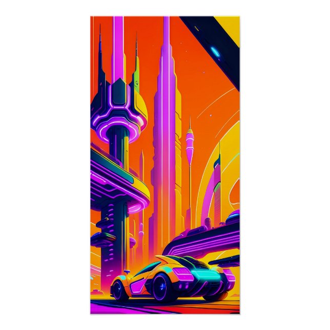 Ken Gauge Raceway to the Future Poster (Front)