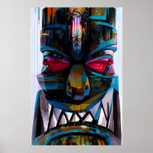 Ken Gauge Tiki Magestique Pop Surrealism Poster