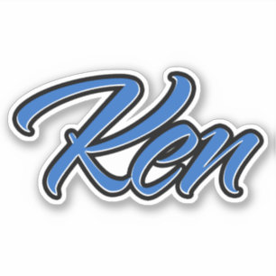Ken name blue sticker embroiderset