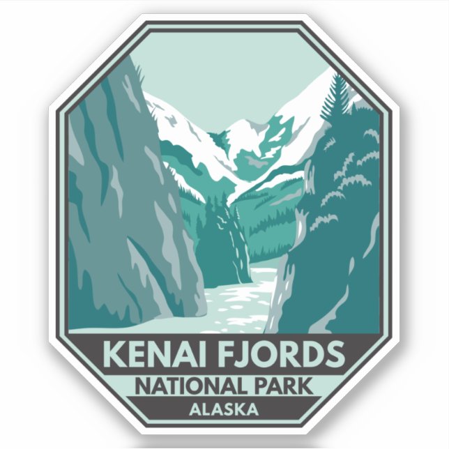 Kenai Fjords National Park Alaska Vintage (Front)