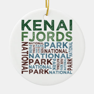 Kenai Fjords National Park Ceramic Tree Decoration