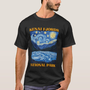 Kenai Fjords National Park Exit Glacier Starry Nig T-Shirt
