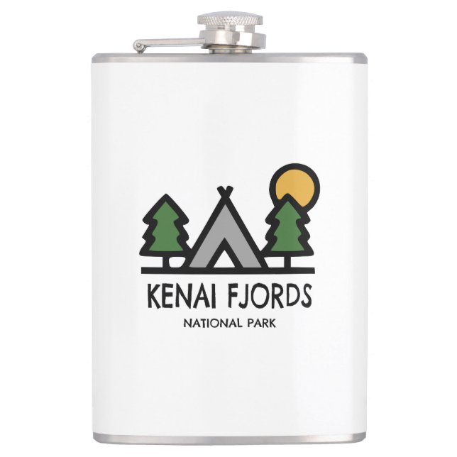 Kenai Fjords National Park Hip Flask (Front)