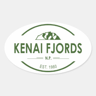 Kenai Fjords National Park Oval Sticker