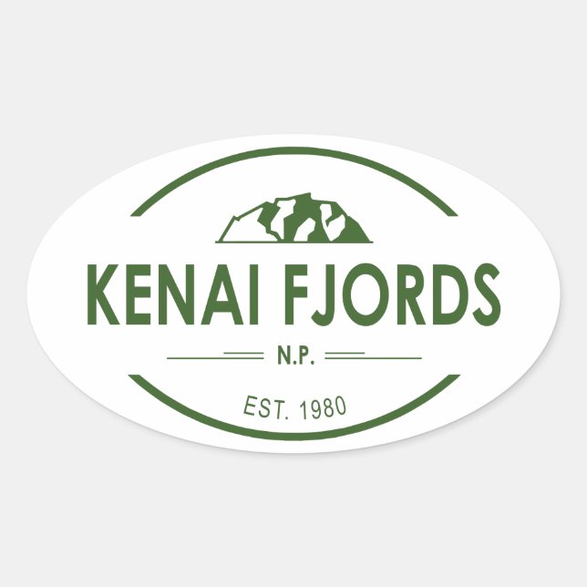 Kenai Fjords National Park Oval Sticker (Front)