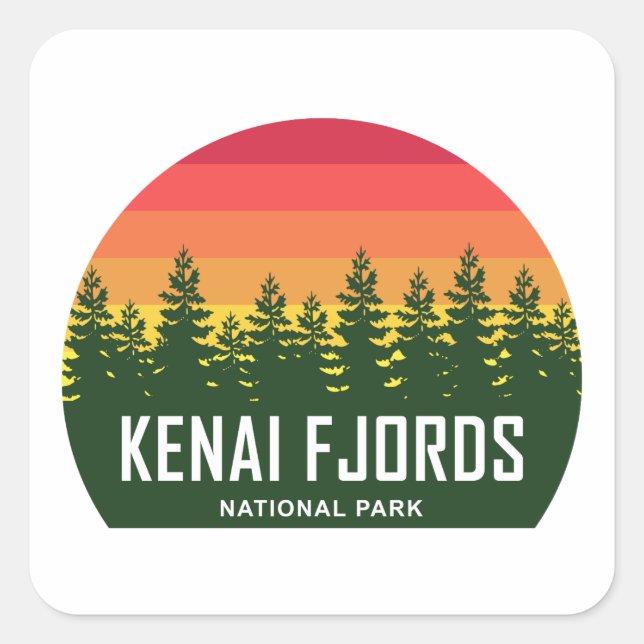Kenai Fjords National Park Square Sticker (Front)