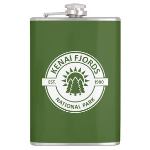 Kenai Fjords National Park Sun Trees Hip Flask