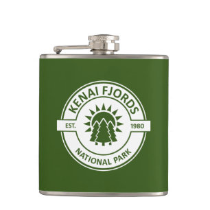 Kenai Fjords National Park Sun Trees Hip Flask