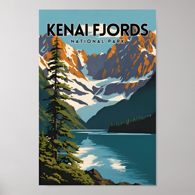 Kenai Fjords National Park Travel Poster (Front)