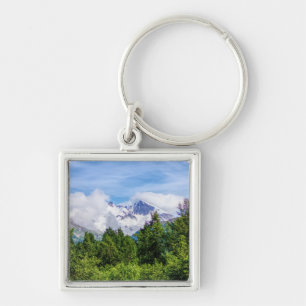 Kenai Fjords Snowy Mountains Key Ring