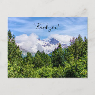 Kenai Fjords Snowy Mountains Thank you Postcard