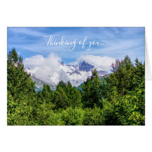 Kenai Fjords Snowy Mountains Thinking of You Card