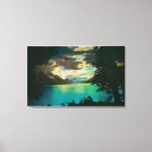 Kenai Lake, Alaska with Storm Gathering Canvas Print