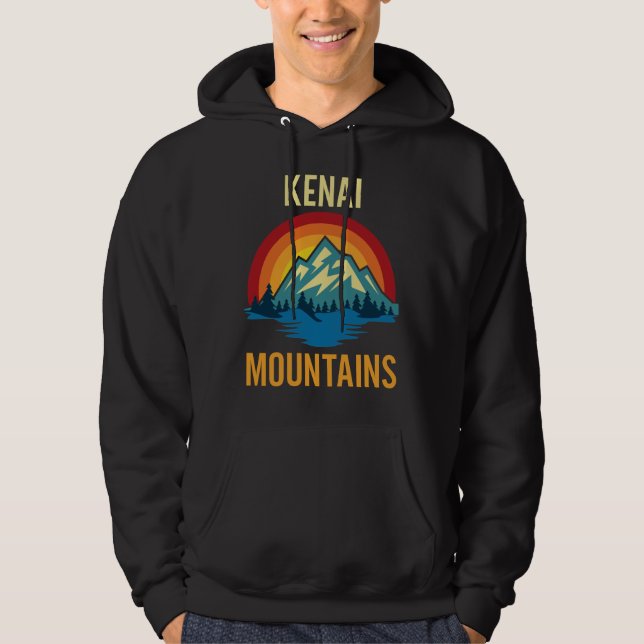 Kenai Mountains Sunset Hoodie (Front)