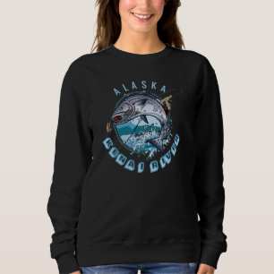 Kenai River Alaska Alaskan Salmon Fishing Trip AK  Sweatshirt