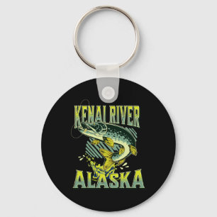 Kenai River Alaska Fishing Vacation Fishing Lover  Key Ring