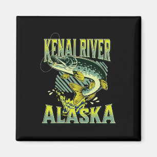 Kenai River Alaska Fishing Vacation Fishing Lover  Magnet