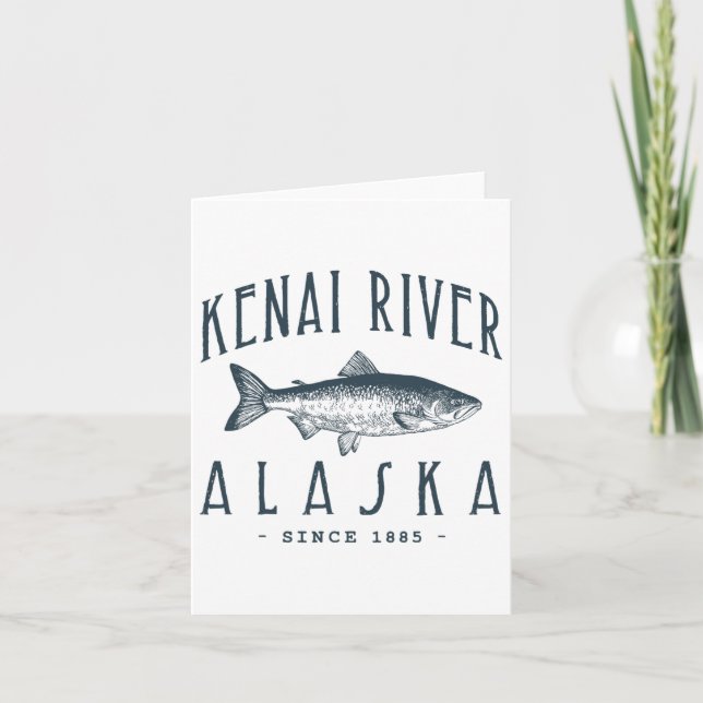 Kenai River Alaska Fishy Fisherman Funny Fishing L Card (Front)