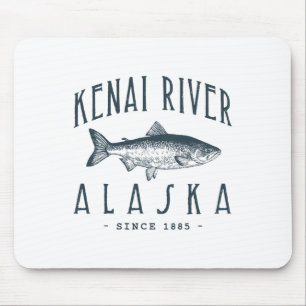 Kenai River Alaska Fishy Fisherman Funny Fishing L Mouse Pad