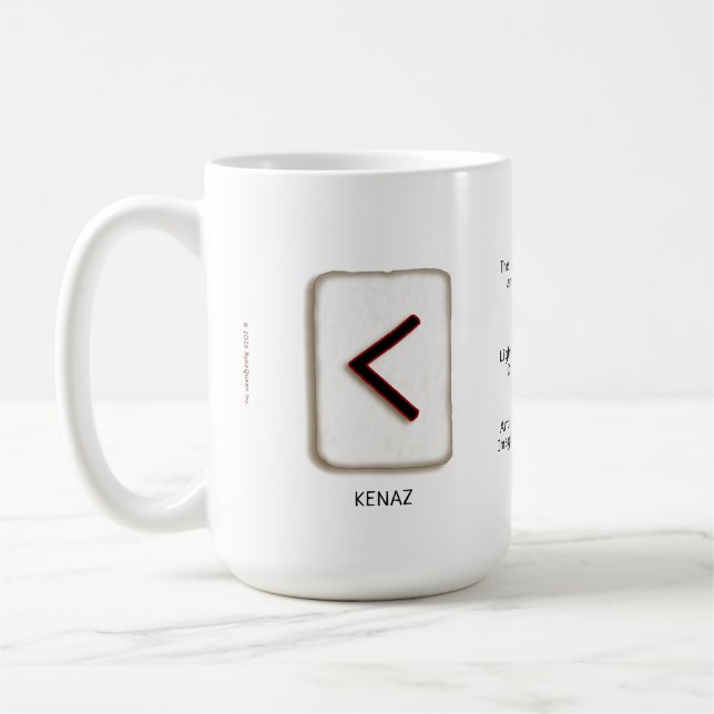 Kenaz RuneStone 15 oz. Mug (Left)