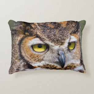 Kendall County, Texas. Great Horned Owl Decorative Cushion