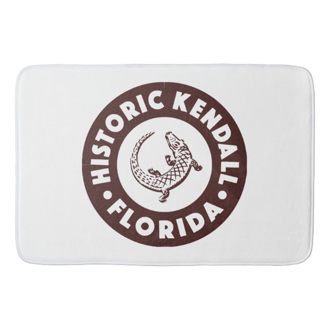 Kendall Florida Circle - Brown  Bath Mat (Front)