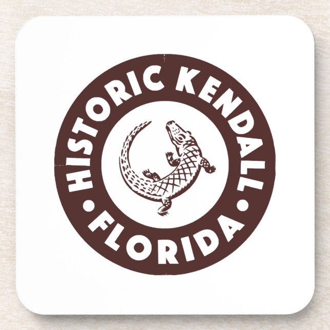 Kendall Florida Circle - Brown  Coaster (Front)