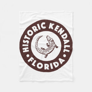 Kendall Florida Circle - Brown  Fleece Blanket