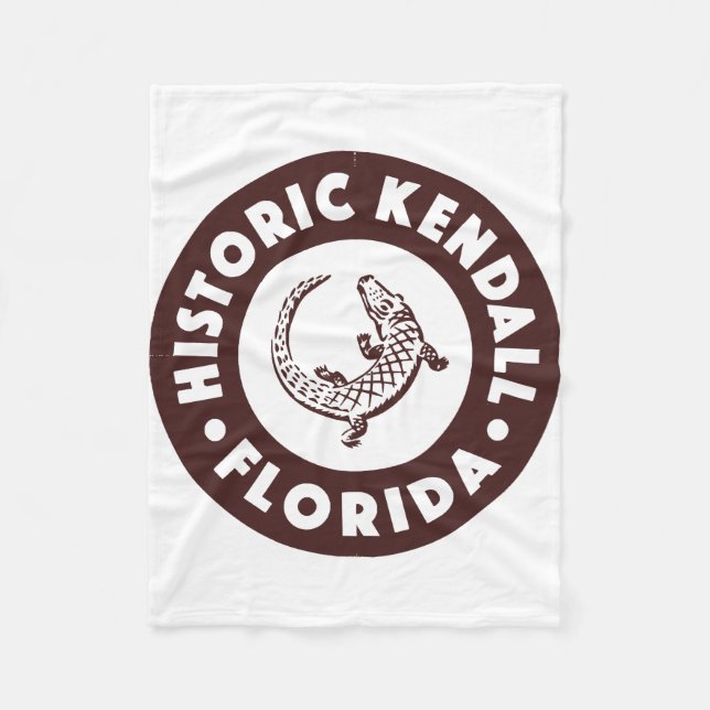 Kendall Florida Circle - Brown  Fleece Blanket (Front)