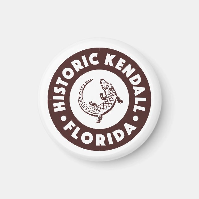 Kendall Florida Circle - Brown  Magnet (Front)