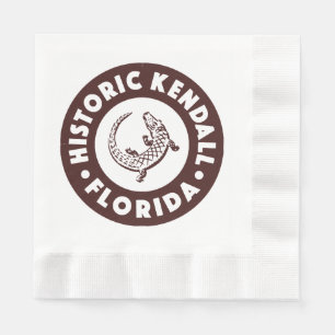 Kendall Florida Circle - Brown  Napkin