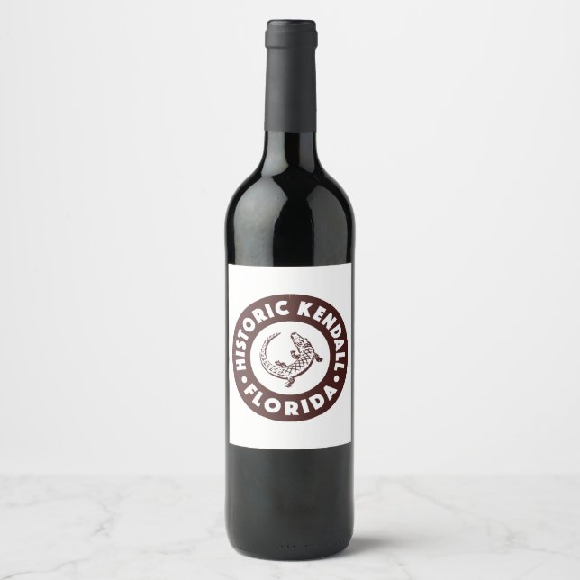 Kendall Florida Circle - Brown  Wine Label (Front)