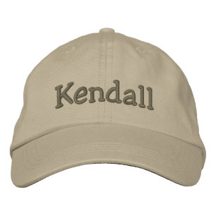 Kendall Name Embroidered Baseball Cap Khaki