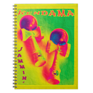 Kendama Jammin' Psychedelic Poster Spiral Notebook