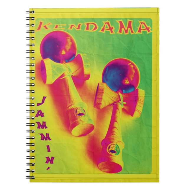 Kendama Jammin' Psychedelic Poster Spiral Notebook (Front)