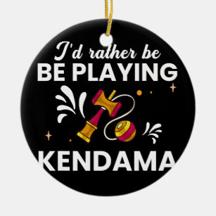 Kendama Trick Japanese Toy Ball Game Beginner  Ceramic Tree Decoration