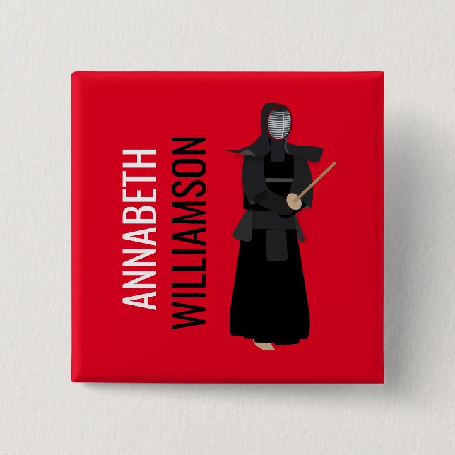 Kendo 15 Cm Square Badge (Front)