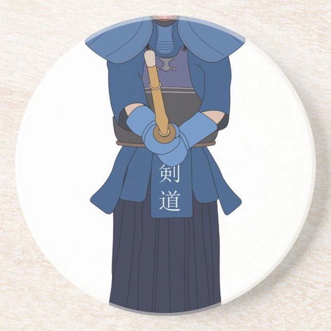 Kendo Fencing Coaster (Front)