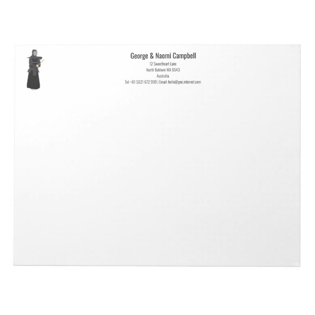 Kendo Notepad (Front)