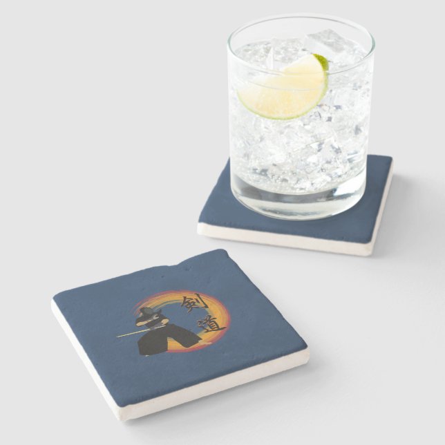 Kendo Stone Coaster (Side)