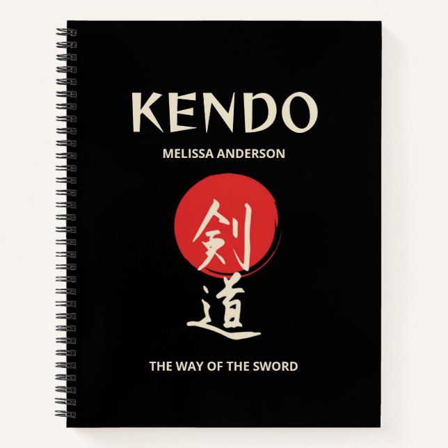 Kendo Vintage Red Black Practitioner Journal (Front)