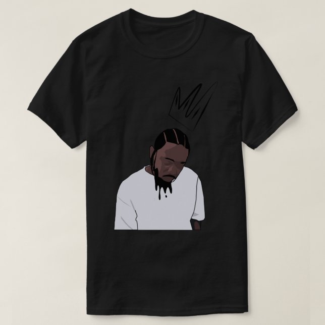 Kendrick Lamar Sticker T-Shirt (Design Front)
