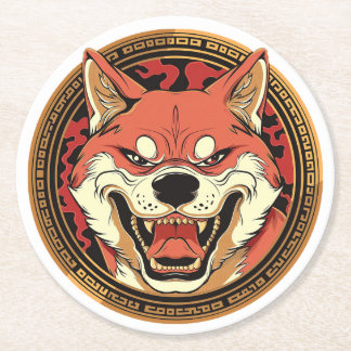 Kendu Inu 010 Round Paper Coaster