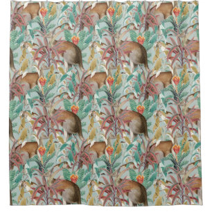 Kenguru Pattern Shower Curtain