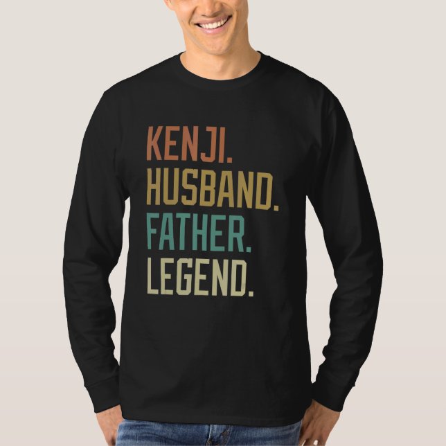 Kenji Husband Father Legend Father's Day Retro T-Shirt (Front)