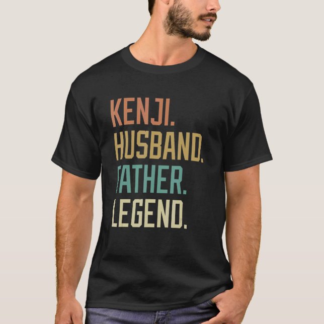 Kenji Husband Father Legend Father's Day Retro T-Shirt (Front)
